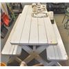 Image 1 : WOODEN PICNIC TABLE AND BENCHES 6 FEET LONG