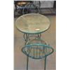 Image 1 : METAL PATIO TABLE WITH 2 CHAIRS