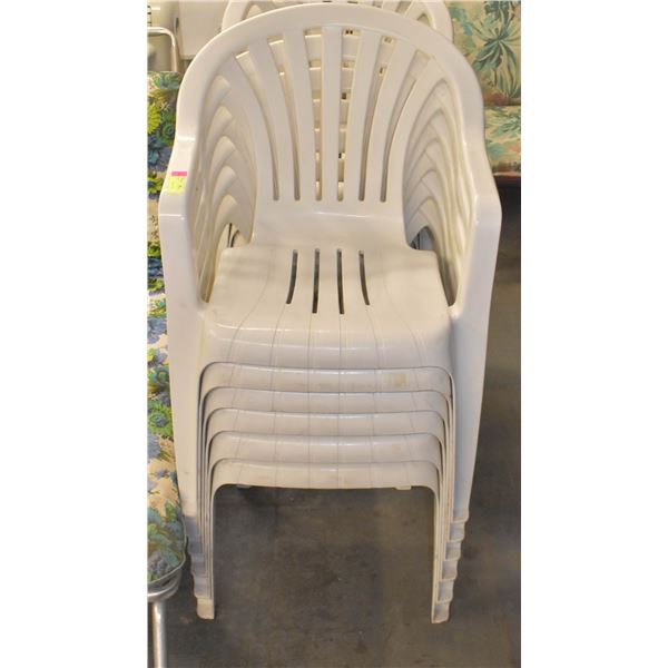 6 RESIN CHAIRS