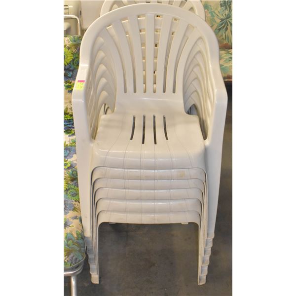 6 RESIN CHAIRS