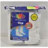 Image 1 : WHITE CREW SOCKS 12-16 SIZE 6-PACK