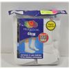 Image 1 : WHITE CREW SOCKS 12-16 SIZE 6-PACK