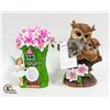 Image 1 : NEW (2) SOLAR YARD FIGURES FAIRY & OWL