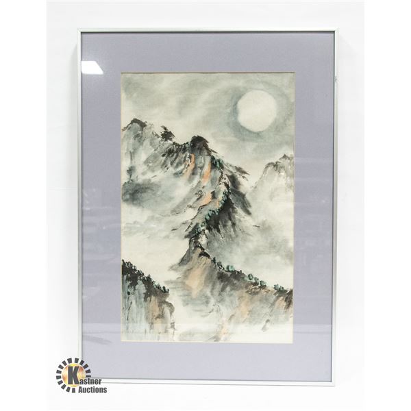 FRAMED MOUNTIAN SCENE