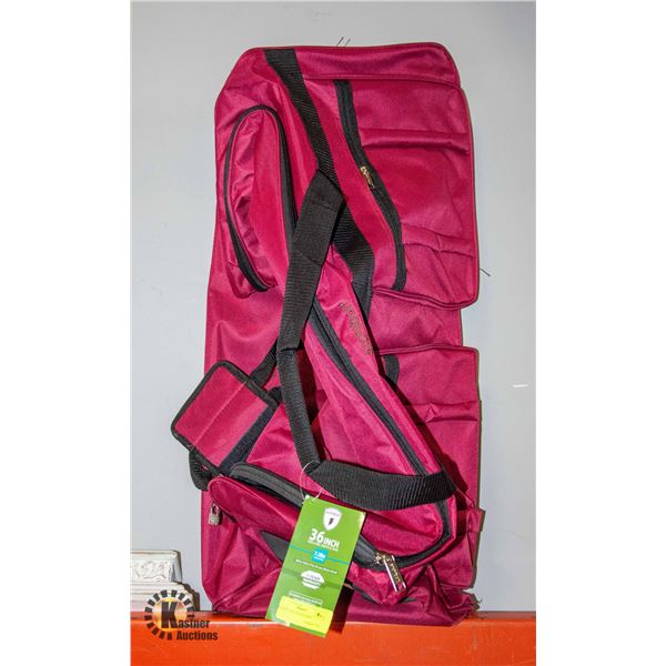 RED 36" ROLLING DUFFLE BAG