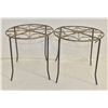 Image 1 : 2 METAL PLANT STANDS 10" HIGH