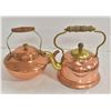 Image 1 : COPPER TEA POT PAIR