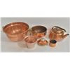 Image 1 : COPPER DECOR BOWLS TEAPOT ETC