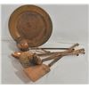 Image 1 : COPPER PLATE & UTENSILS FLAT VINTAGER