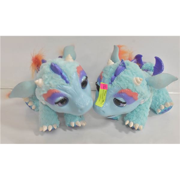 2 FURREAL BLUE DRAGONS