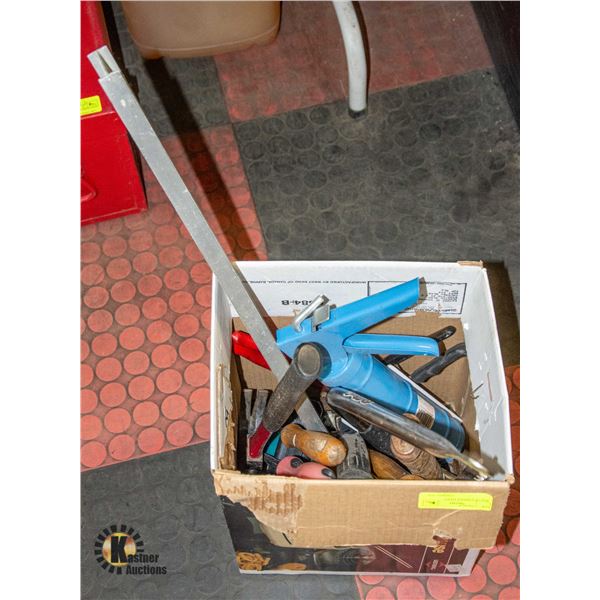 BOX OF VARIOUS TOOLS