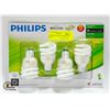 Image 1 : NEW SEALED PHILIPS 4 PACK SOFT WHITE