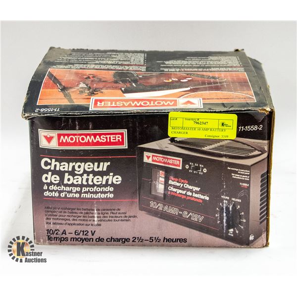 MOTOMASTER 10 AMP BATTERY CHARGER