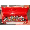 Image 1 : LARGE METAL RED TOOLBOX WITH TOOLS