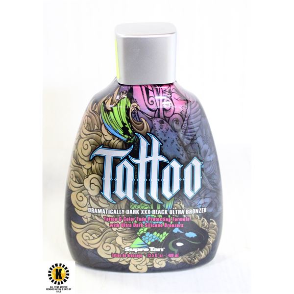 BOTTLE OF TATTOO DRAMTICALLY DARK BRONZER W/