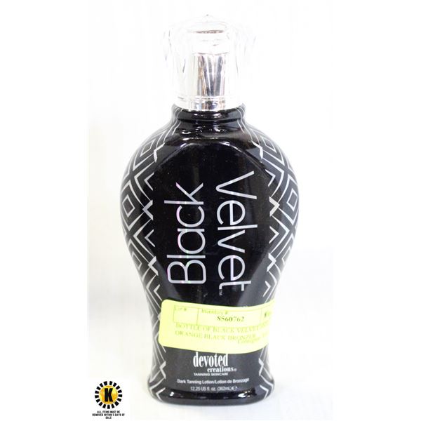 BOTTLE OF BLACK VELVET ANTI ORANGE BLACK BRONZER