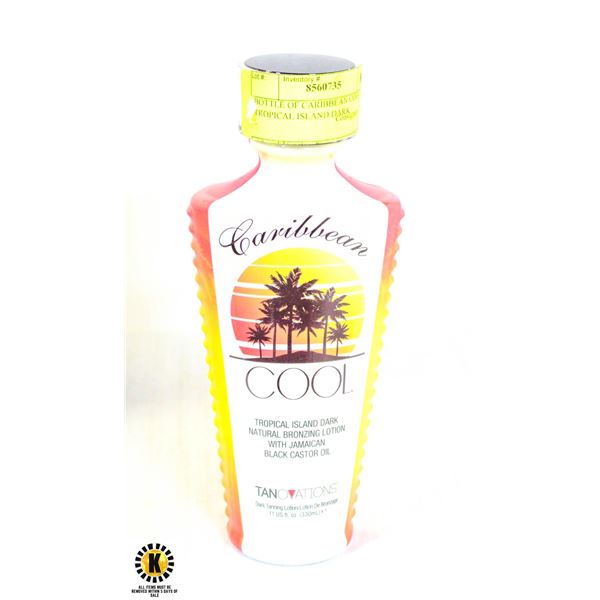 BOTTLE OF CARIBBEAN COOL TROPICAL ISLAND DARK