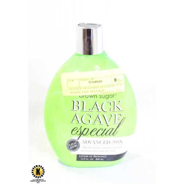 BOTTLE OF BROWN SUGAR BLACK AGAVE 200X BRONZER