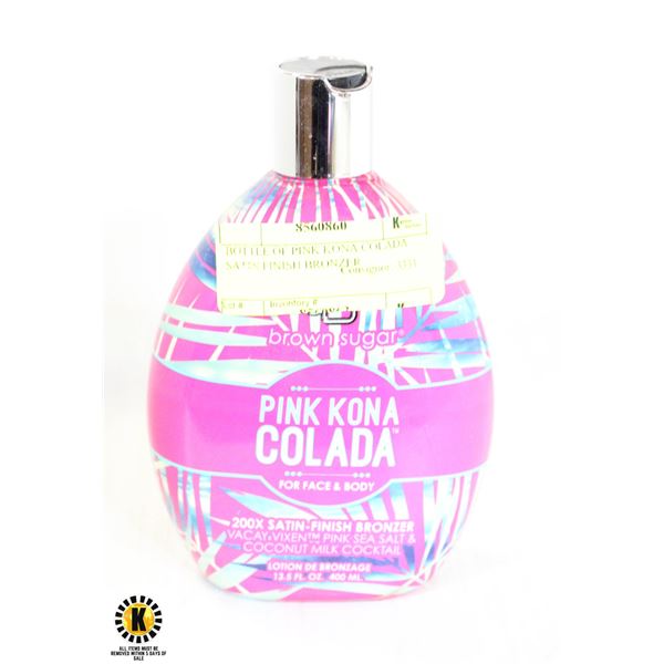 BOTTLE OF PINK KONA COLADA SATIN FINISH BRONZER