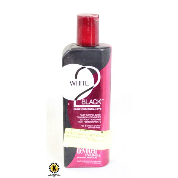 BOTTLE OF WHITE 2 BLACK PURE POMEGRANATE TANNING