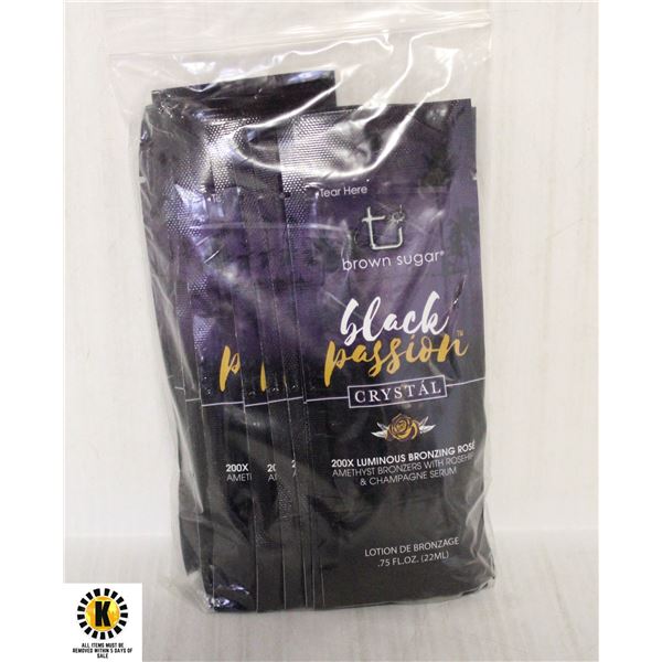 12 SAMPLE PACKETS BLACK PASSION CRYSTAL 200X