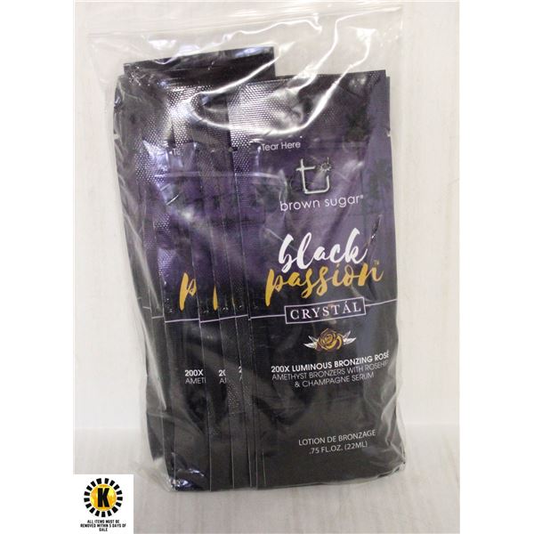 12 SAMPLE PACKETS BLACK PASSION CRYSTAL 200X