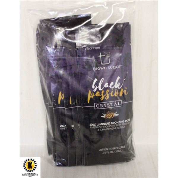 12 SAMPLE PACKETS BLACK PASSION CRYSTAL 200X