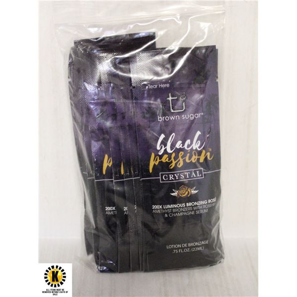 12 SAMPLE PACKETS BLACK PASSION CRYSTAL 200X