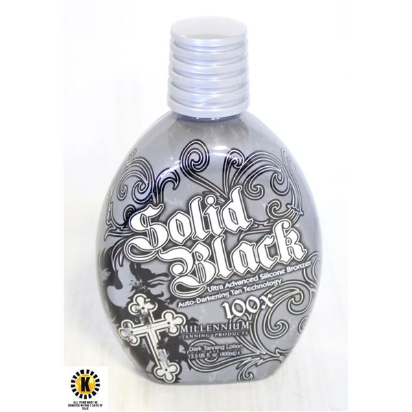 SOLID BLACK 100X DARK TANNING LOTION 400ML.