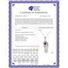 Image 2 : Genuine 0.15 ctw Ruby Necklace 14KT White Gold - REF-27X4M