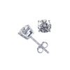 Image 1 : 14K White Gold 1.52 ctw Natural Diamond Stud Earrings - REF-394M9K