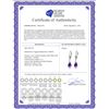 Image 2 : Genuine 4.5 ctw Amethyst Earrings 14KT White Gold - REF-22W7Y