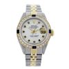 Image 1 : Rolex Pre-owned 26mm Womens Custom White Mother of Pearl Two Tone