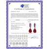 Image 2 : Genuine 11.30 ctw Ruby Earrings 14KT White Gold - REF-118N8R
