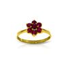 Image 1 : Genuine 0.66 ctw Ruby Ring 14KT Yellow Gold - REF-31X4M