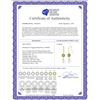 Image 2 : Genuine 9.01 ctw Peridot, Pearl & Diamond Earrings 14KT White Gold - REF-44V3W