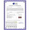 Image 2 : Genuine 26.1 ctw Ruby Earrings 14KT White Gold - REF-36V9W