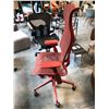 Image 3 : HERMAN MILLER COSM RED HIGH BACK TASK CHAIR RETAIL  $2,620 CAN