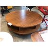 Image 2 : DESIGN WITHIN REACH WALNUT 42"D COFFEE TABLE WITH COSMETIC DAMAGE