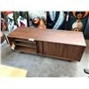 Image 1 : DESIGN WITHIN REACH WALNUT 60" X 20" X 20" TV CONSOLE CABINET