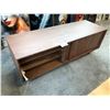 Image 2 : DESIGN WITHIN REACH WALNUT 60" X 20" X 20" TV CONSOLE CABINET