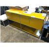 Image 1 : VSM YELLOW/CHROME HALL CREDENZA WITH CONDITION ISSUES