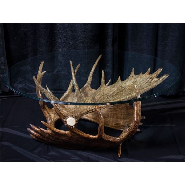 Artist Casey Dinkel's One-Of-A-Kind Moose Antler Table.