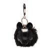 Image 1 : Christian Dior Cookie Bag Charm Leather and Fur Black
