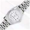 Image 4 : Rolex Stainless Steel White Roman And Gold Diamond Bezel Oyster Perpetual With B