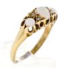 Image 9 : Antique Victorian 18K Yellow Gold Round & Oval Cabochon Opal Diamond Band Ring