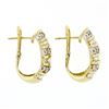 Image 5 : 14k Gold 1.50 ctw Round Brilliant & Baguette Cut Diamond Cuff Omega Back Earring