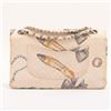 Image 2 : Chanel Classic Beige Multicolor Quilted Canvas Flower Art Print Single Flap Shou