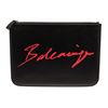 Image 1 : Balenciaga Black Leather Everyday Script Logo Medium Pouch