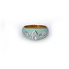 Image 1 : 18K Yellow Gold Enamel & Diamond Ring